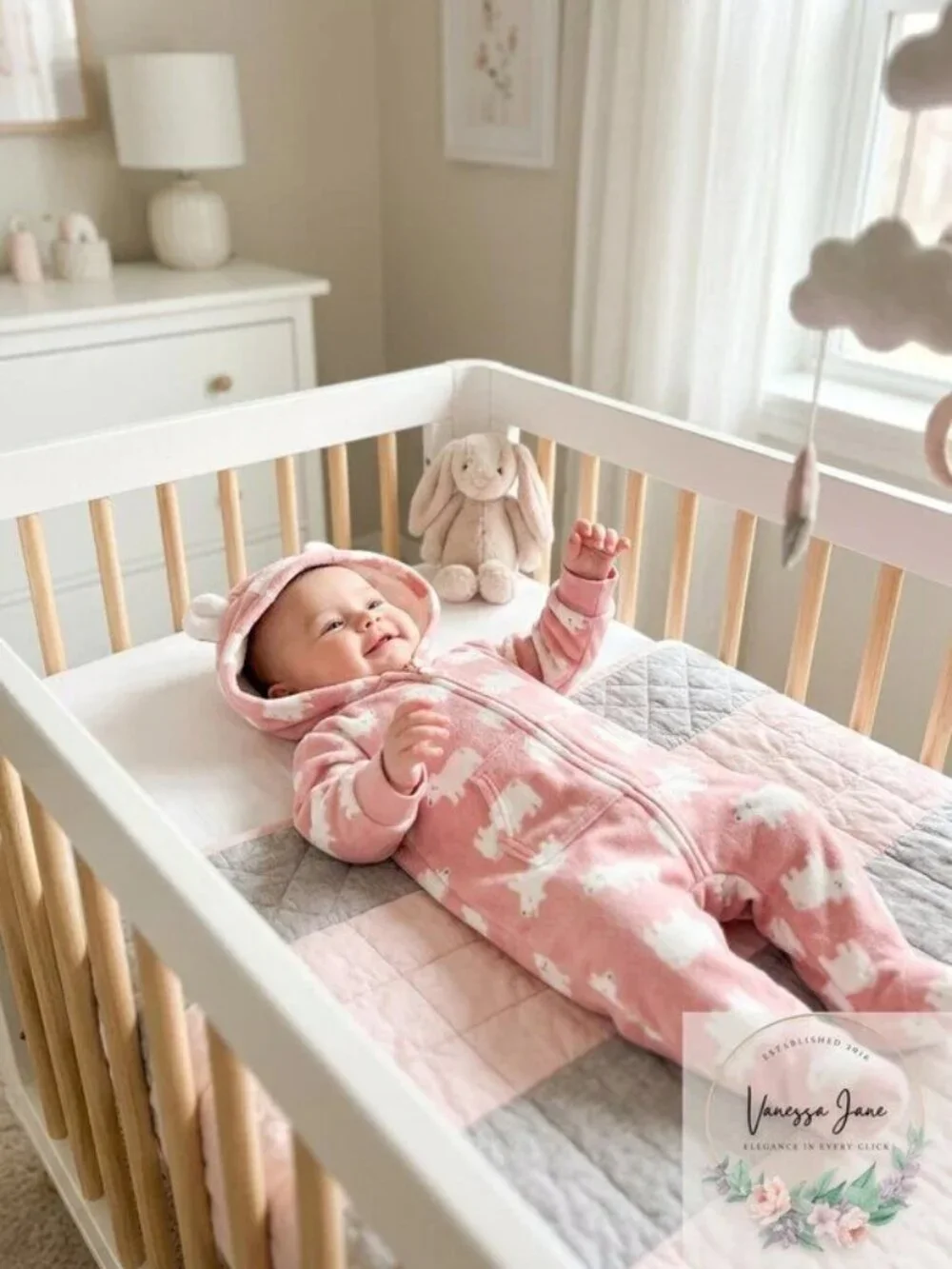 Carter's Baby Girls Hooded Faux-Fur-Trim Fleece Coverall, 3 Months